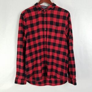 Copper Oak‎ Shirt Mens Large Red  Buffalo Plaid Long Sleeve Gingham Button Up